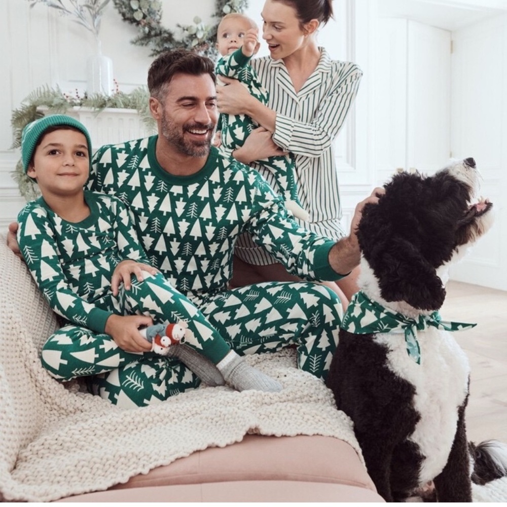 Hanna Andersson Pajama Christmas Trees Size XL Tree Unisex Long John Set
